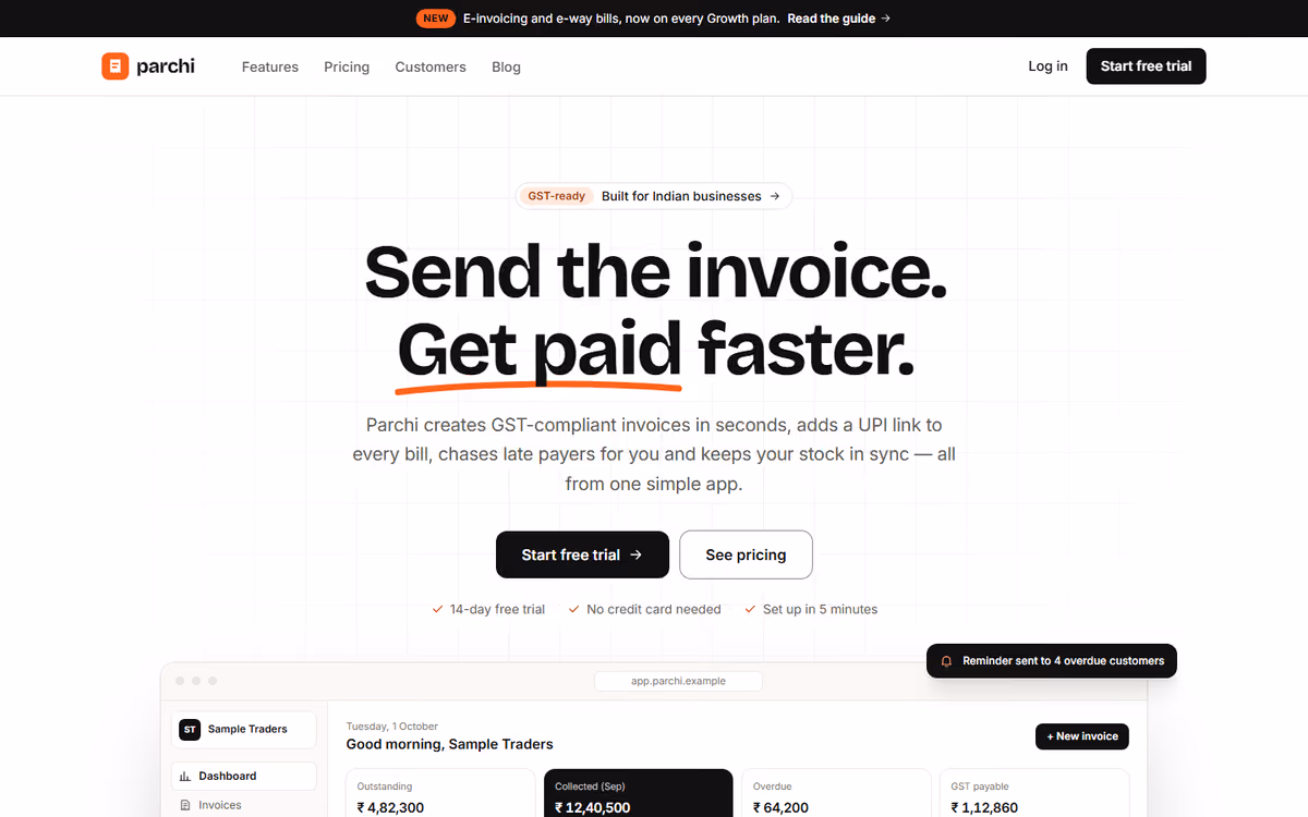 SaaS landing page template preview